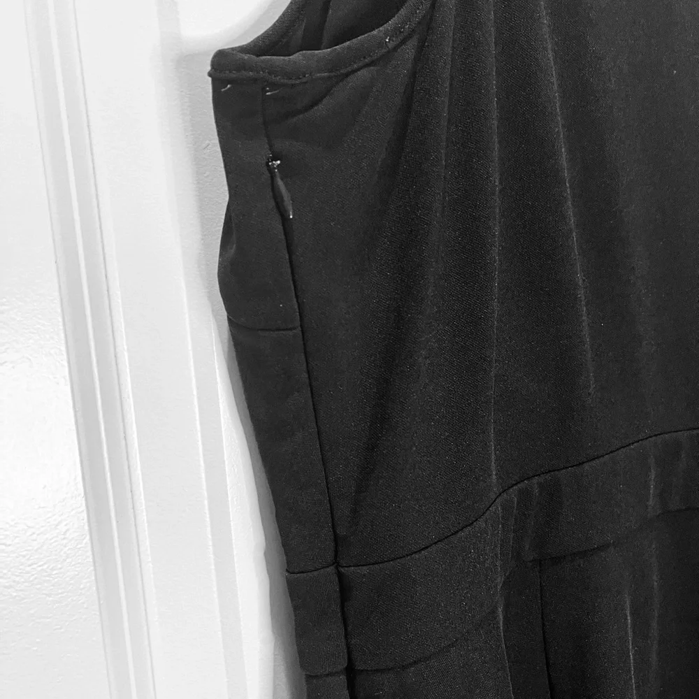 Ann Taylor Black A-line Maxi Dress Sleeveless Sz 8 - Picture 4 of 5